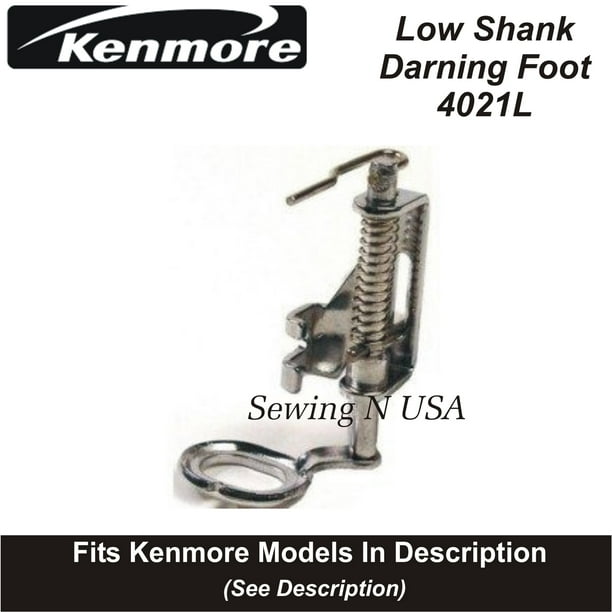 4021L  Spring Action Free Motion  Darning  Foot Metal Low Shank Universal 